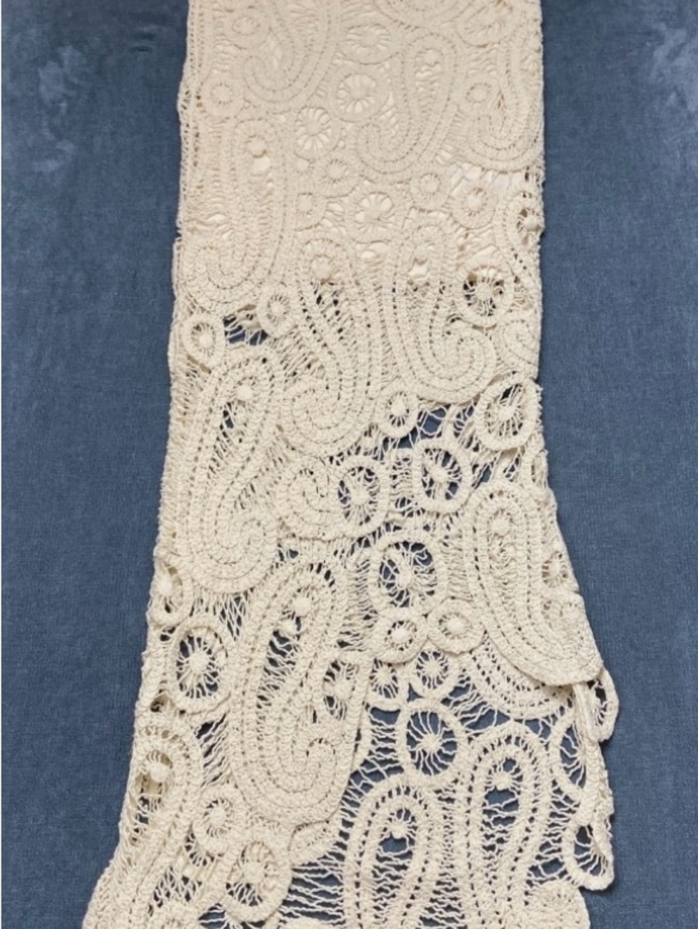 Zara Asymmetrical Scalloped Crochet Midi Skirt - Cream - Medium - NWT - Picture 5 of 8